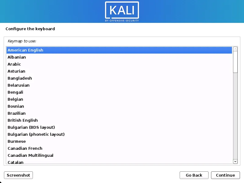Kali Linux Keyboard Layout