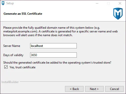 Enabling SSL Certificate