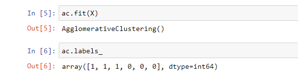 Python Output Hierarchical Clustering
