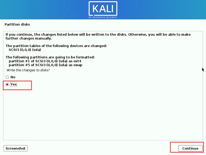 Kali Linux Storage Disk
