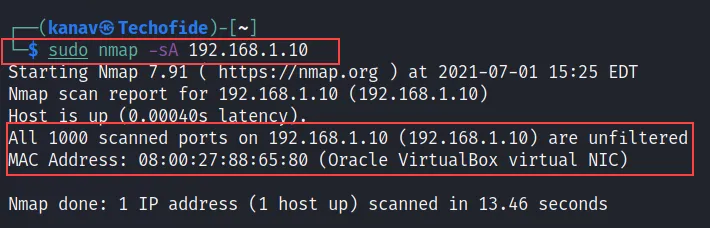 Firewall Detection Nmap Command