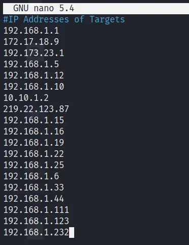 Nmap il command