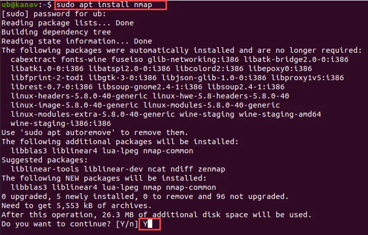 Nmap Install in Linux