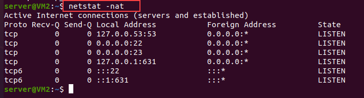 Netstat command