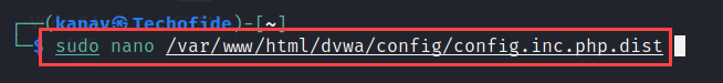 DVWA config file