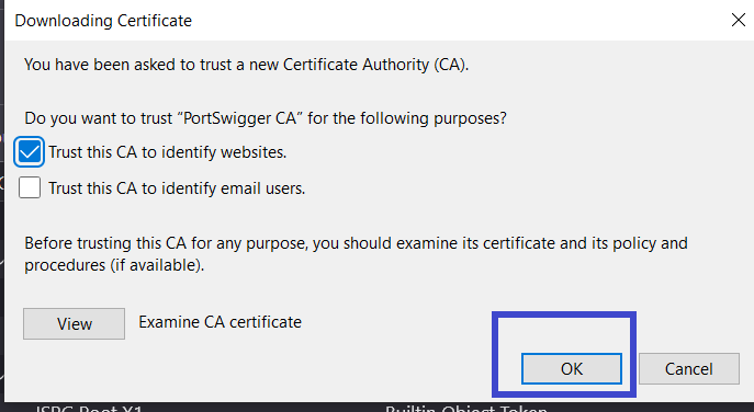 CA certificate downloading