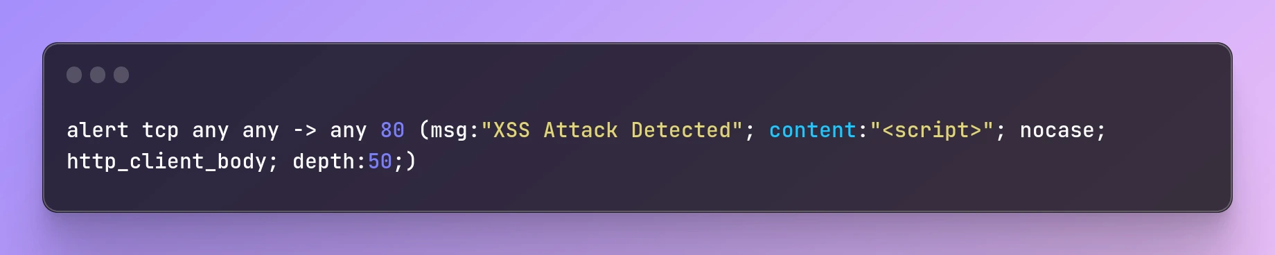 how to detect xss in snort