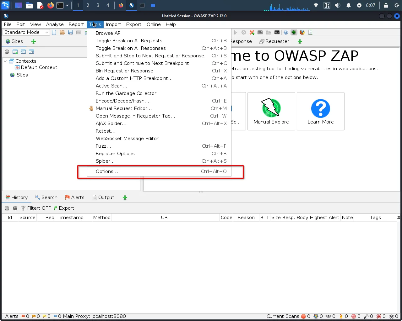 Configure Your Browser to Use ZAP as a Proxy